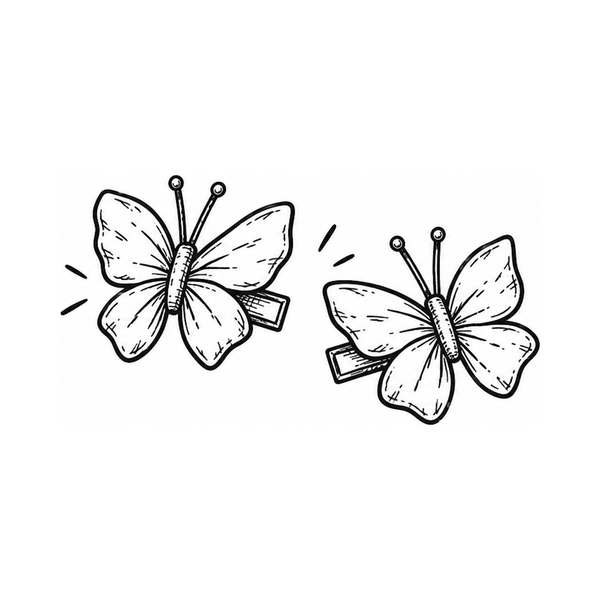 Mini Butterfly Barrettes, 10pc